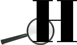 Humphries logo with a magnifying glass